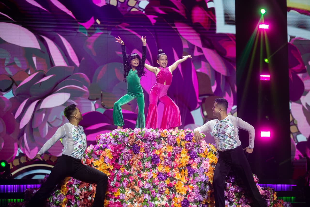 Las bailarinas Leilani y Valentina presentaron una movida coreografía al ritmo de cumbia. Los jueces quedaron impresionados con la coquetería que mostraron al marcar los pasos que sus maestros indicaron para 'Baila esta cumbia' de Selena, sin embargo, lo anterior no impidió que pasaran a zona de riesgo.