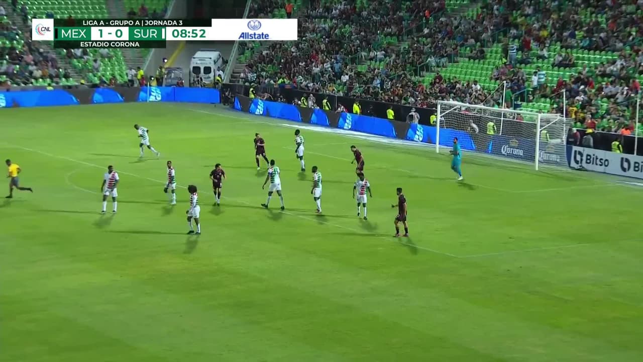 ¡TIRO ATAJADO! disparo por Diego Lainez.