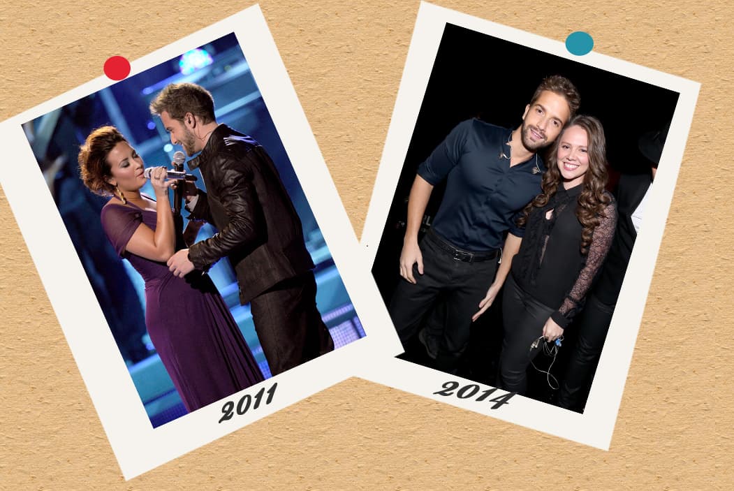 Pablo Alborán es uno de los galanes que más acompañantes ha tenido sobre el escenario. Ha cantado desde con Demi Lovato hasta con la belleza de Joy.