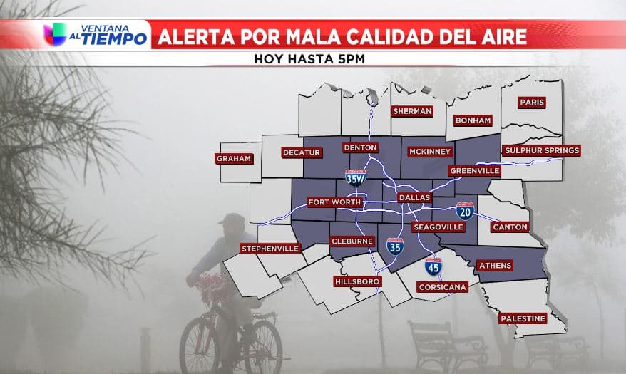Emiten alerta por mala calidad del aire 