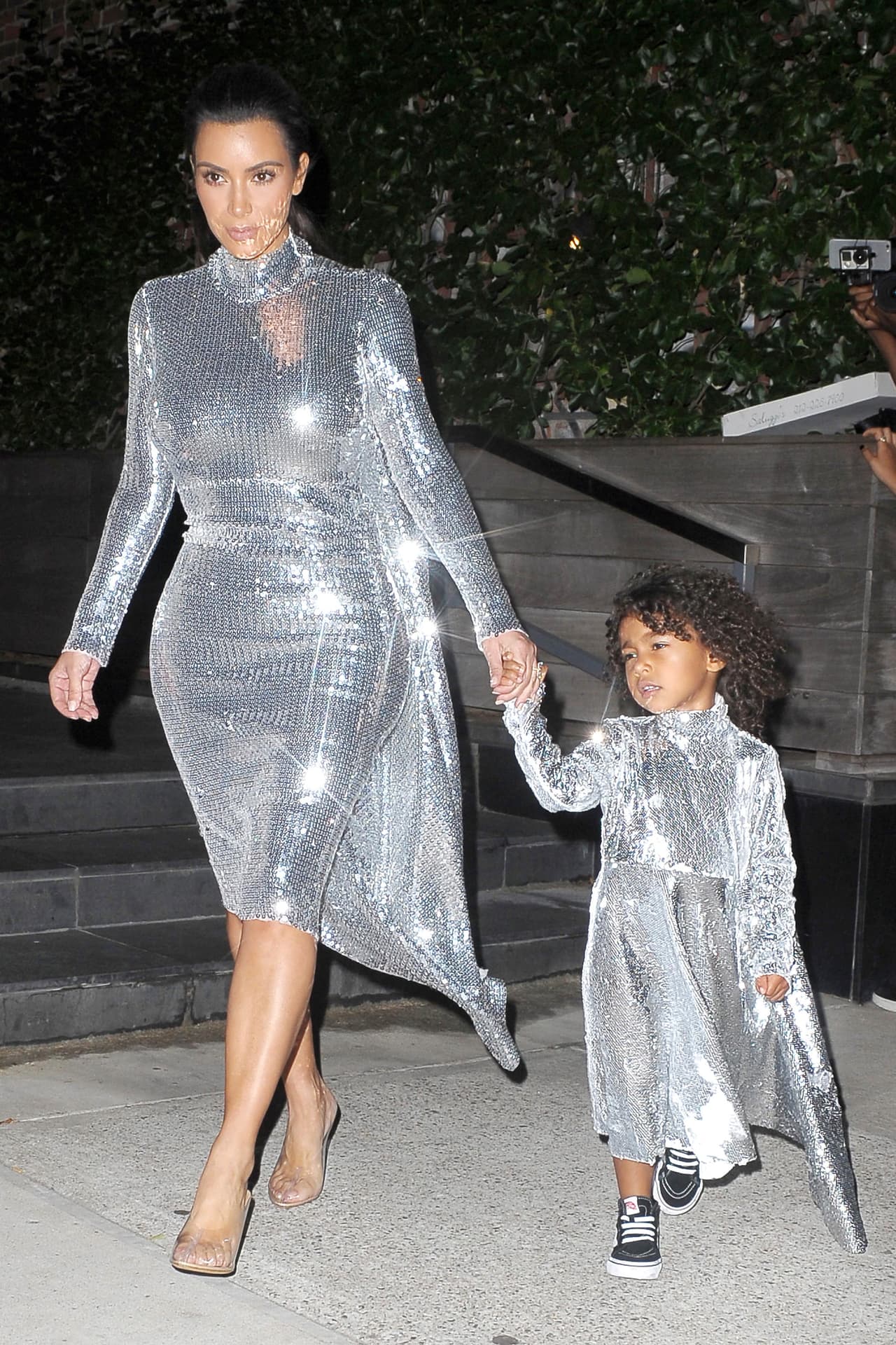 Algunos medios han comentado que Kim Kardashian y su hija North le han copiado el estilo a Beyoncé y su hija Blue Ivy. Fue en septiembre de 2016 que Kim y su hija se presentaron con un look muy parecido para asistir a la presentación de Kanye West en el Madison Square Garden.
