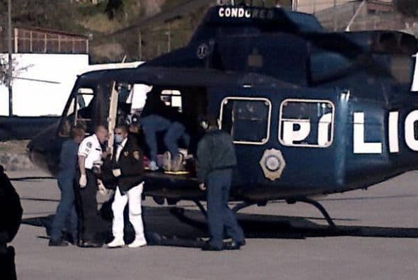 Algunos de los heridos por la explosión fueron trasladados por vía aérea a otros hospitales de la capital mexicana. (Imagen tomada de Twitter).