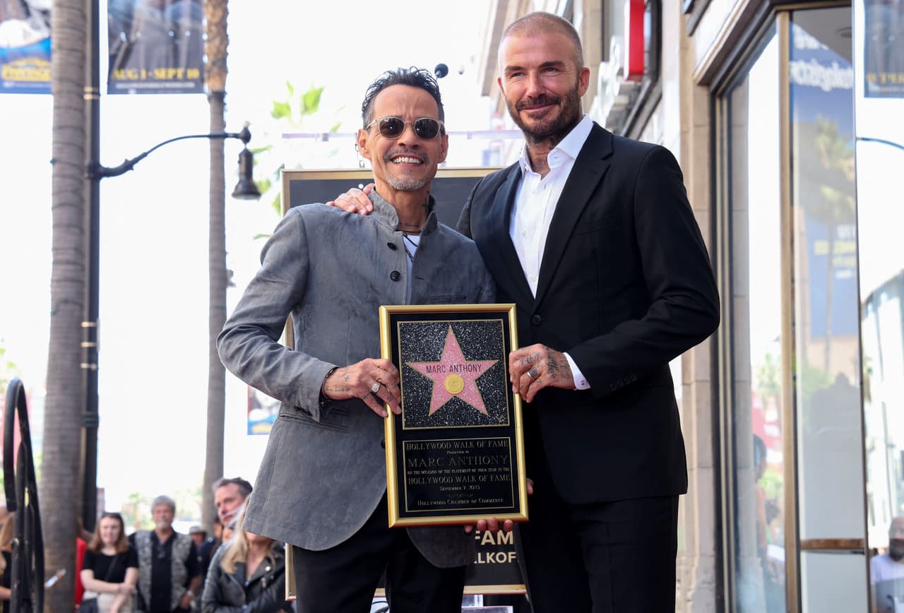 David Beckham pronunció un discurso en honor a Marc Anthony.