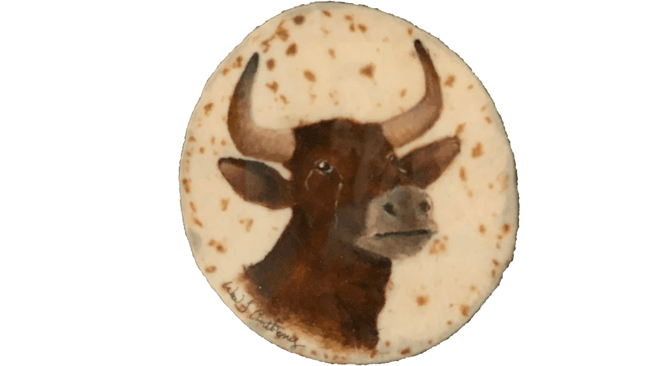 El artista texano pintó animales de granja en memoria de aquellos que son sacrificados para ser comida.