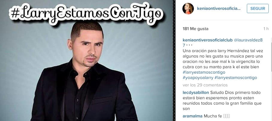 Desde que se dio a conocer la noticia del arresto de Larry Hernández por supuesto secuestro, varios fans han mostrado su apoyo hacia él y la familia.