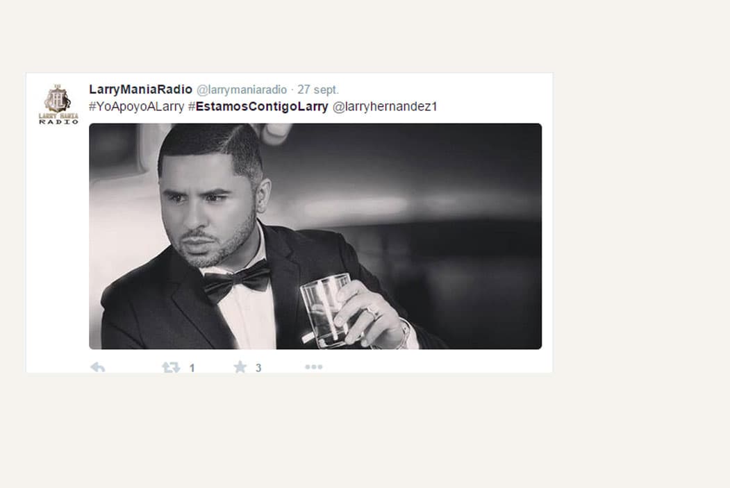 Varios hashtags en apoyo a Larry se han creado en Twitter.