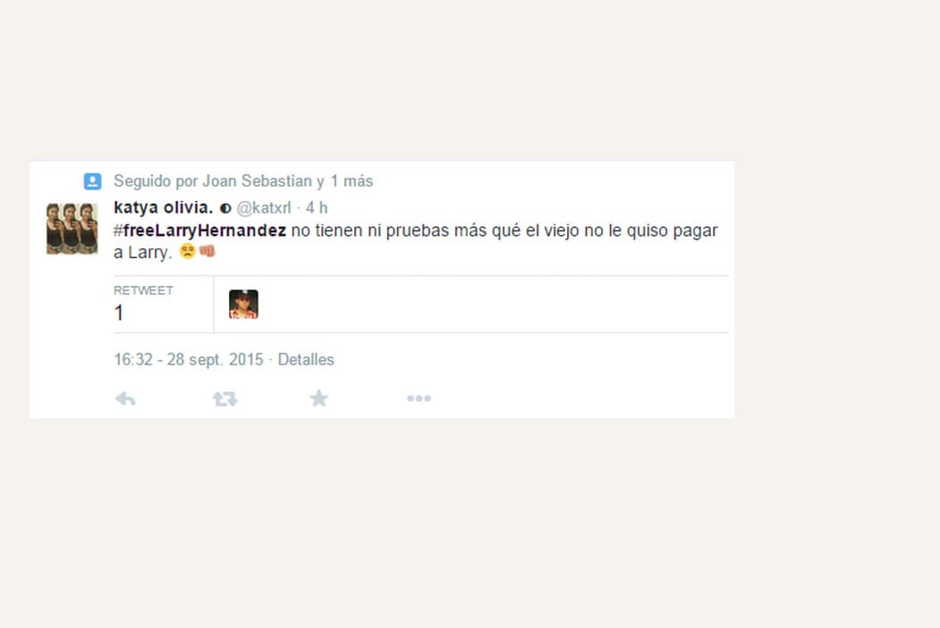 A Larry lo detuvieron por ser uno de los responsables de un presunto secuestro hacia un empresario.