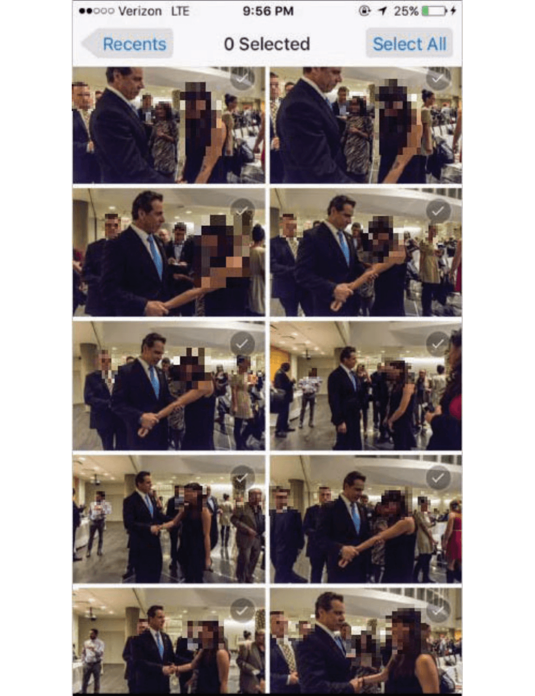 Según el informe, en un evento de recaudación de fondos en 2015, el Gobernador se acercó a una mujer, le pidió hacerse una foto con ella y luego le frotó un tatuaje que tenía en el brazo, lo que hizo que la mujer se sintiera incómoda. (Imagen)