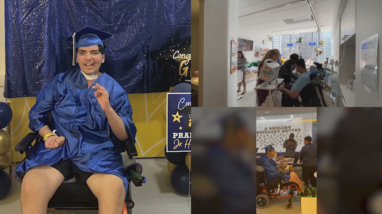 Niño baleado cuando vacacionaba en Durango se gradúa desde el hospital y celebra un milagro