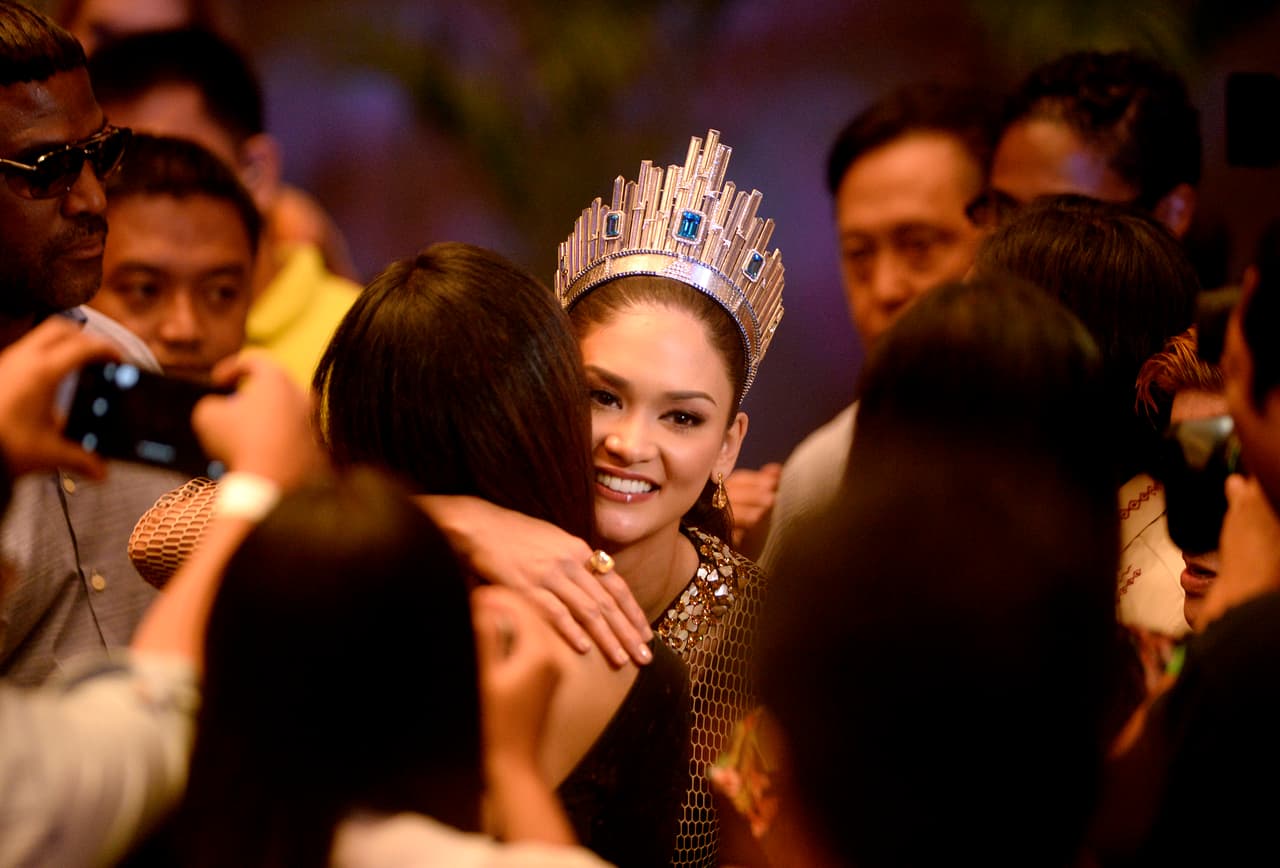 Repartió abrazos entre sus admiradores.