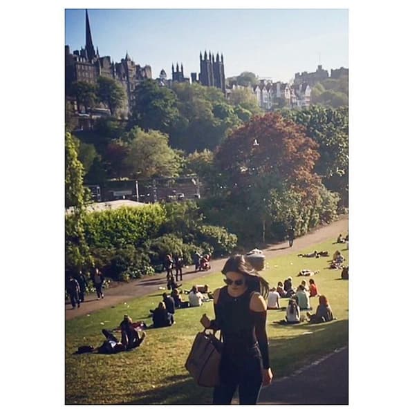 Los paisajes que compartió en ese entonces eran como de película y nos dejó ver que la pasó muy bien.