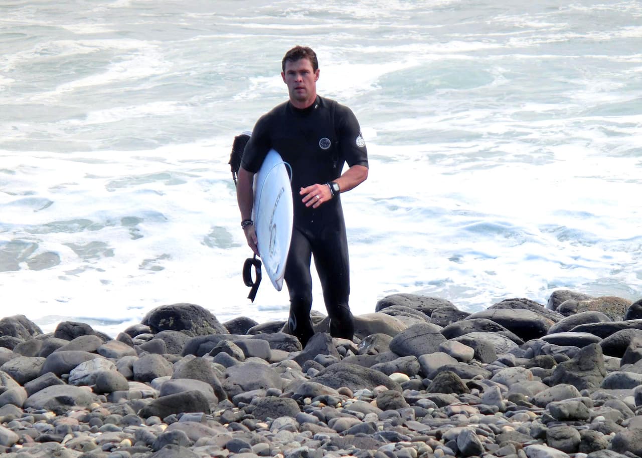 Chris Hemsworth pasó el fin de año con mucho estilo.