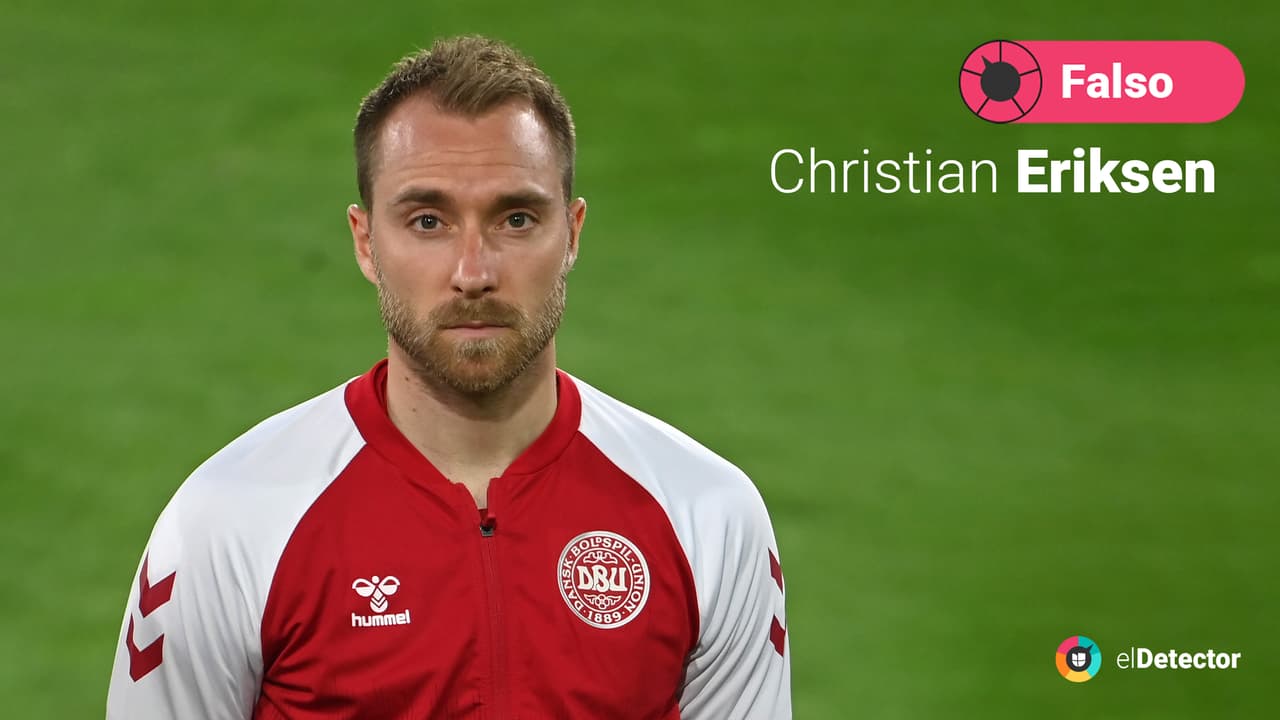 Durante un partido de la Eurocopa, en junio de 2021, el
<a href="https://www.univision.com/noticias/salud/christian-eriksen-se-desvanece-problemas-del-corazon-jugadores-de-futbol"> <u>futbolista danés se desplomó</u></a> y fue atendido en el campo por el equipo médico de su selección. Se le diagnosticó un problema cardíaco posteriormente. 
<a href="https://www.univision.com/noticias/paro-cardiaco-futbolista-christian-eriksen-se-debio-a-vacuna-covid-19"><u>Como publicamos entonces en </u><b>elDetector</b></a>, es 
<b>falso</b> que su afección en el corazón tenga que ver con la vacuna contra el covid-19, pero desde el día del partido surgió la especulación que vincula el hecho.
<br>
<br> "Él (Eriksen) no tuvo covid-19 
<b>ni se ha vacunado</b>", dijo horas después del incidente Giuseppe Marotta, director del Inter de Milán, equipo del cual el jugador formaba parte entonces.
<br>