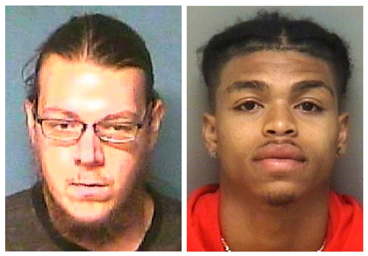 Jacob Woodwin, el acusado por las agresiones a DeAndre Harris (derecha).