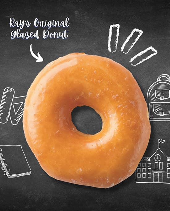 <b>LaMar's Donuts </b>
<br>Estará regalando una dona glaseada Ray's Original sólo en sucursal.