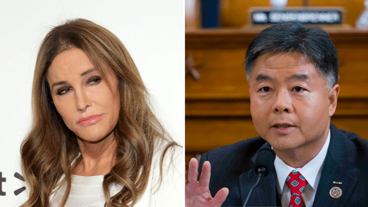 El representante de California Ted Lieu le explica a Caitlyn Jenner cómo se eligen a los fiscales de distrito