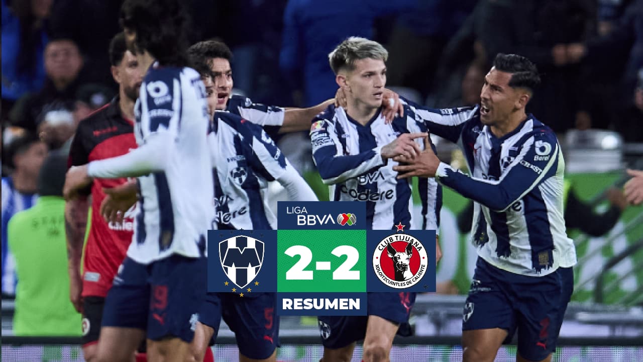 Resumen | Rayados y Xolos reparten puntos en partidazo de golazos