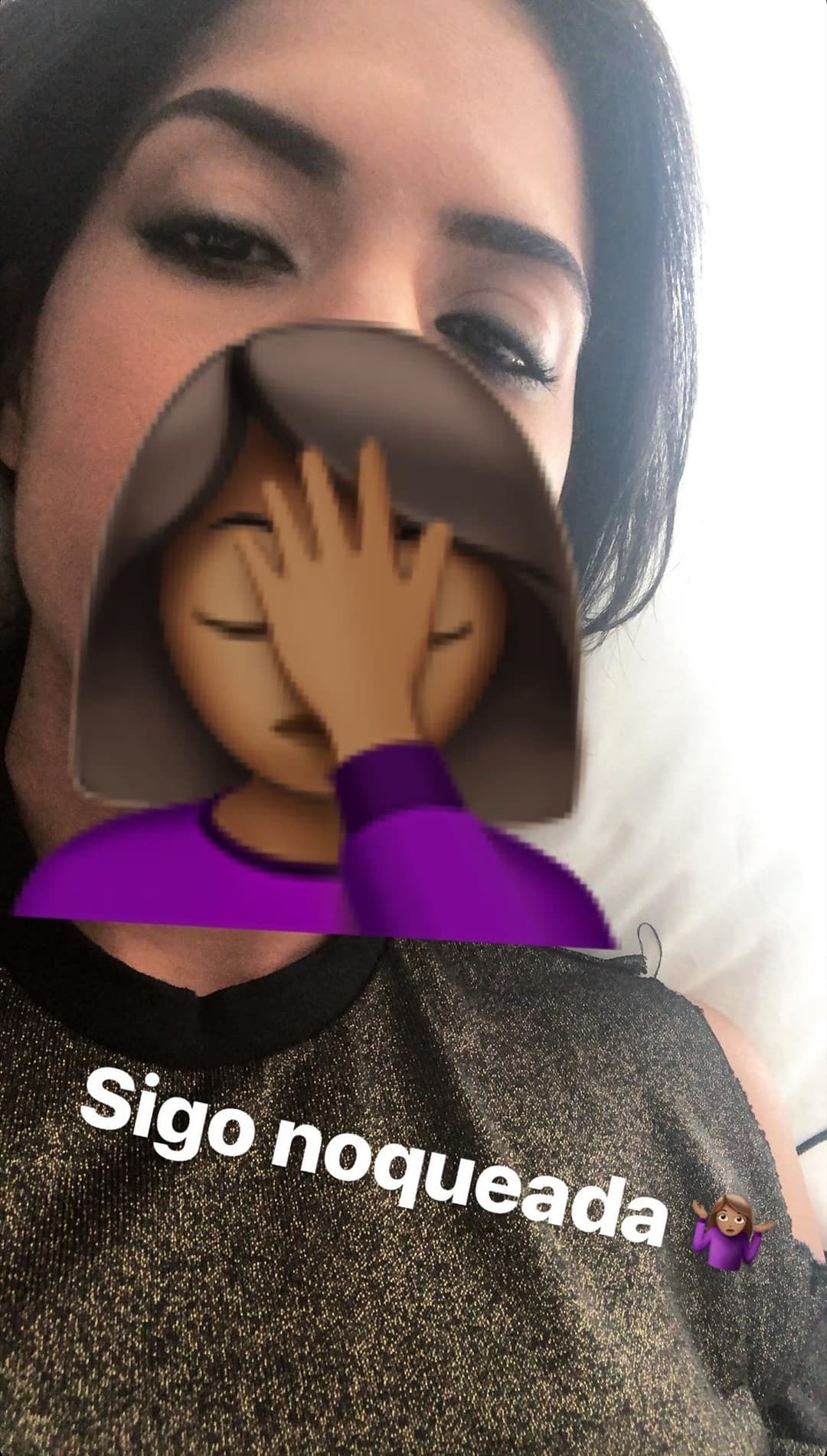 Lamentablemente, informó que seguía noqueada.
<br>