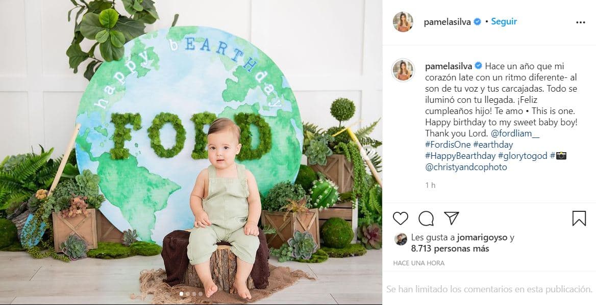 Este jueves usó su perfil en Instagram para dejarle un mensaje a su único hijo: "Hace un año que mi corazón late con un ritmo diferente, al son de tu voz y tus carcajadas. Todo se iluminó con tu llegada. ¡Feliz cumpleaños, hijo! Te amo".