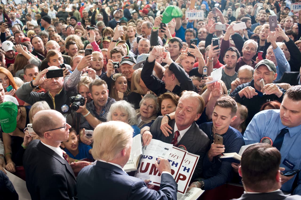 Simpatizantes de Trump en Columbus, Ohio