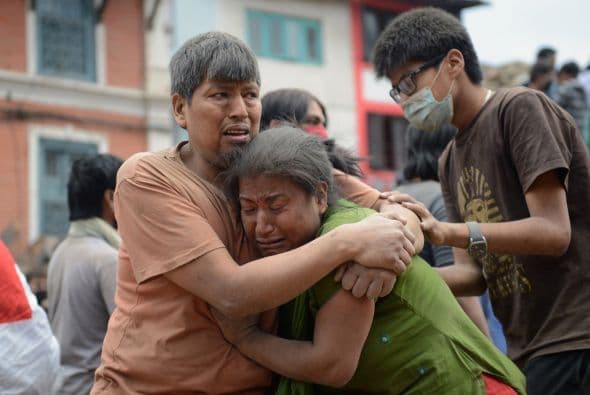 Es evidente el dolor en el que está sumido Nepal.