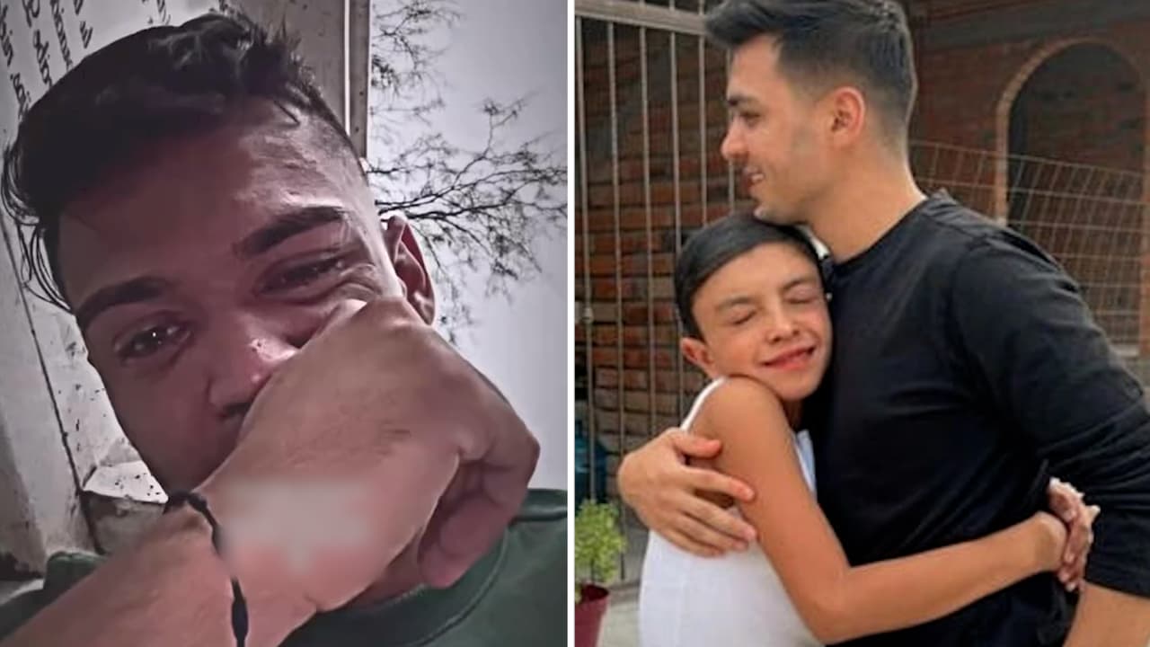 El ‘tiktoker’ Luis Ángel Robelo reaparece al lado de la tumba de su padre y hermano