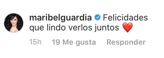 La foto provocó cientos de reacciones, entre ellos las de algunas celebridades como Maribel Guardia, quien escribió: "Felicidades, qué lindo
<b><a href="https://www.univision.com/shows/sal-y-pimienta/la-hija-de-alejandro-fernandez-salio-huyendo-de-la-prensa-video" target="_blank">verlos juntos</a></b>".