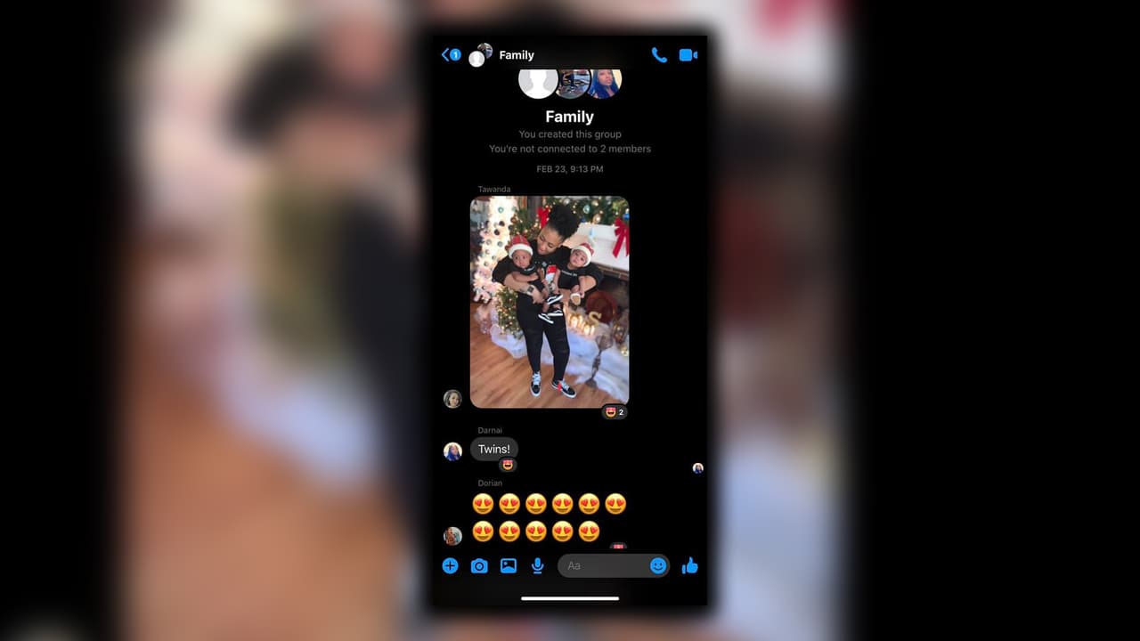 Esta fue una de las conversaciones que tuvo Shaquia Philpot con su hermano Darius Coleman. “Esta es la última foto que me enviaste!! Te quiero mucho!! Vuela alto y te veré a ti y a los sobrinos más tarde! Descansa en el cielo hermanita!!!”.