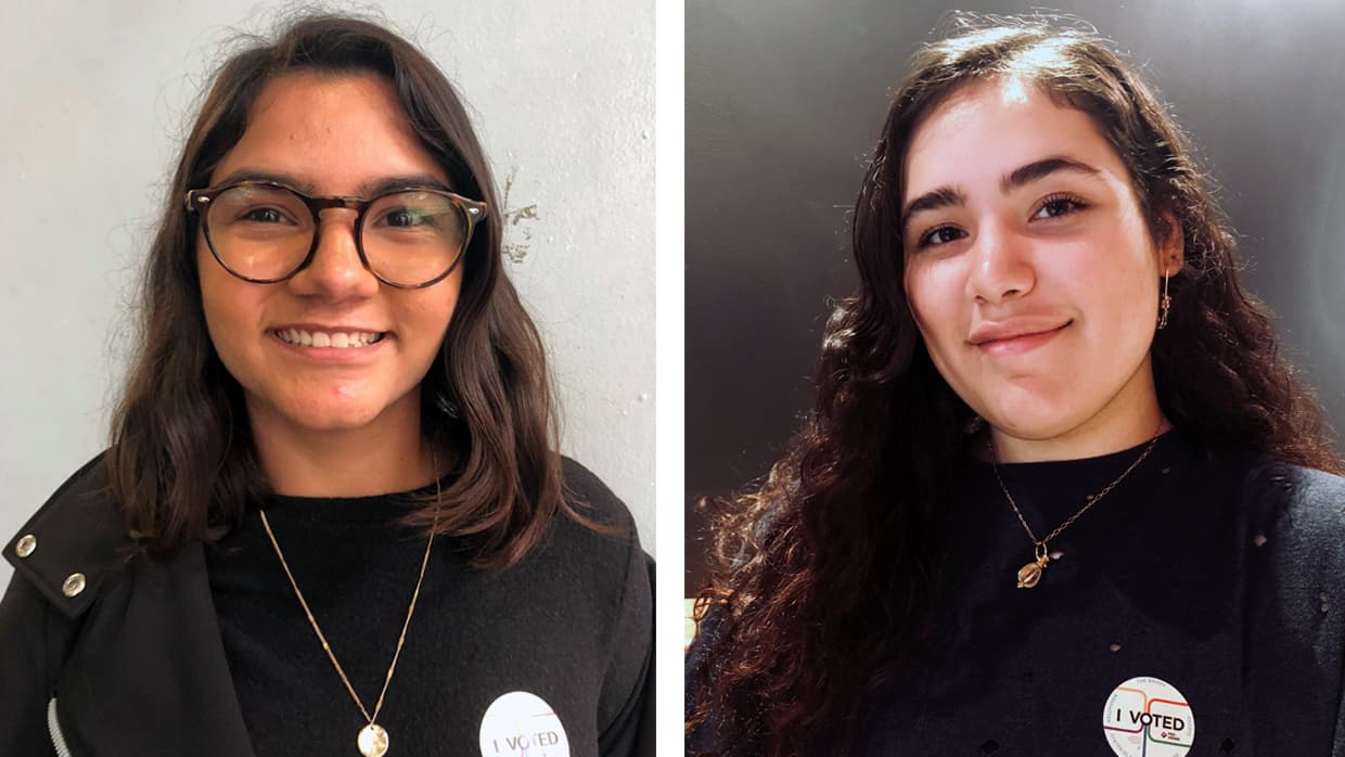 Ana Carrero y Karim Solís votaron este martes por primera vez.
<br>