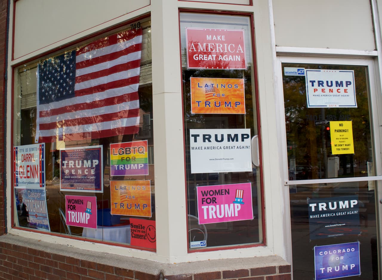 Sede de la campaña de Donald Trump en Denver, Colorado