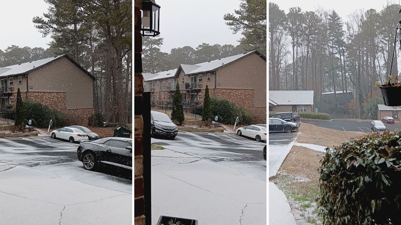 "Estamos ubicados en Dekalb, cae un poco de nieve desde las 2:40 pm", indicó Lorena Casas.