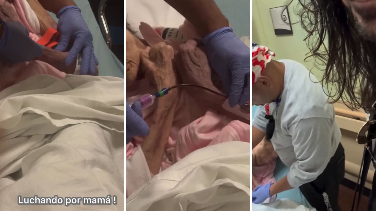 El actor Mario Cimarro mostró la etención médica que le brindaban a su mamá.