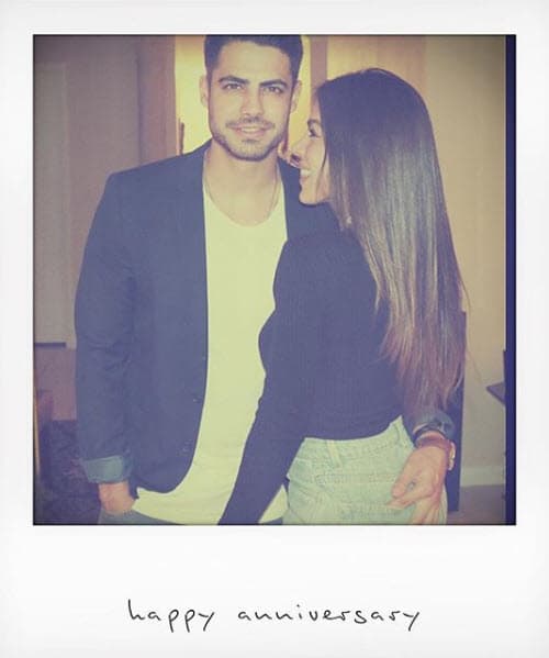 Cada 12 de enero la pareja se manda mensajes de amor en las redes sociales para celebrar su aniversario.