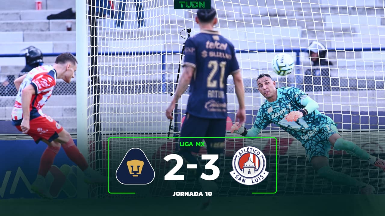 San Luis derrota a Pumas en CU con doblete de Salles-Lamonge