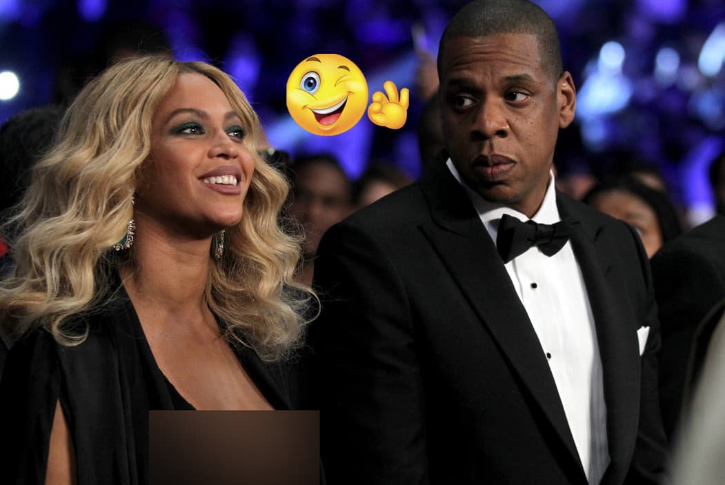 ¿Y esa cara Jay Z? Se nota que el productor está enamoradísimo de su esposa y de los encantos que ésta tiene.