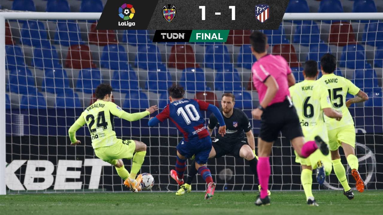 Levante 1-1 Atlético de Madrid, LaLiga. Goles, resultado y resumen