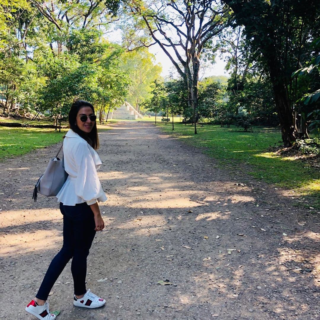 La segunda visita que hizo Maity en Honduras fue a Copán Ruinas, un sitio arqueológico de la antigua civilización maya.