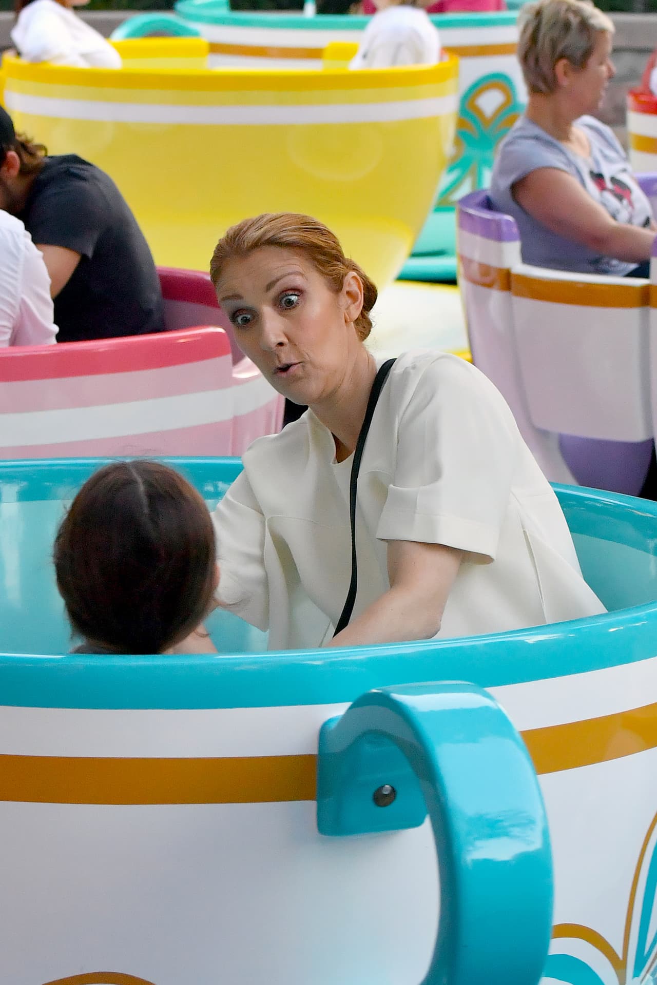 Mira la carita que hizo Celine.