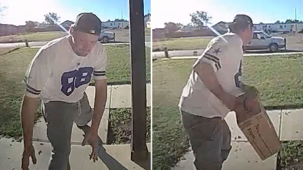 <h3 class="cms-H3-H3">¿Lo reconoces? 🔎</h3> Un ladrón 
<b>tomó un paquete del porche de una vivienda en el noroeste de Fort Worth</b>, apenas segundos después de que un repartidor de Amazon lo dejara frente a la puerta. 
<br>El caso ocurrió a inicios de diciembre y fue difundido por el Departamento de Policía.