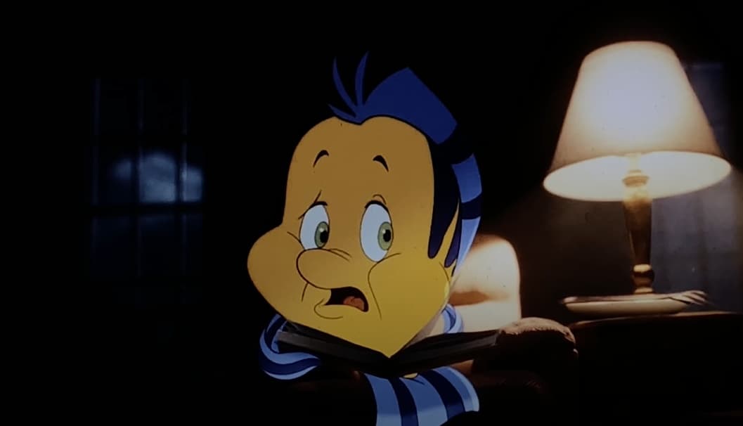 <b>Flounder</b>
<br>Una de las víctimas de la banda de Peter Pan es el pez Flounder, mejor amigo de la sirenita y quien al parecer no pudo controlar sus deudas.
<br>