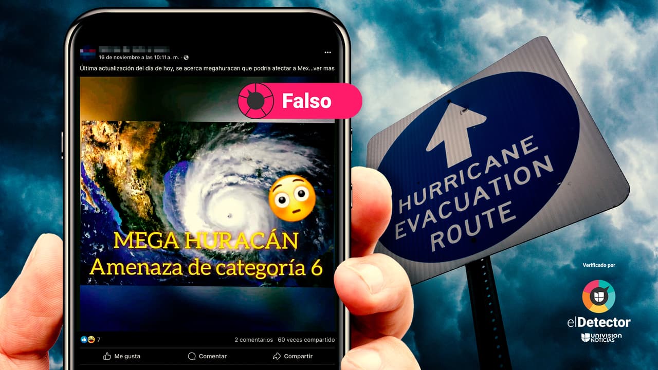 Es falso que un huracán categoría 6 se esté acercando a México