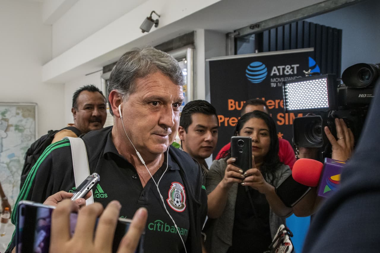 Gerardo Martino a su llegada a México como campeón de la Copa Oro 2019.