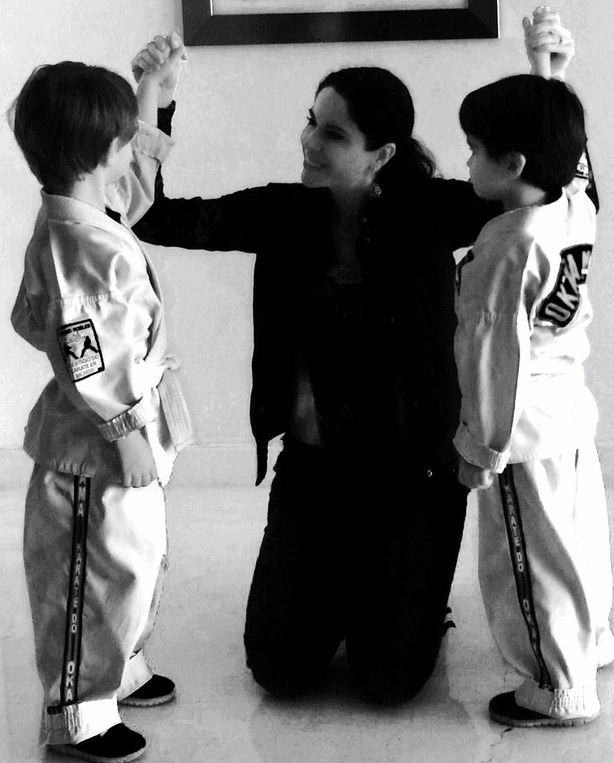 Para ella es muy importante inculcar el amor al deporte en sus hijos.