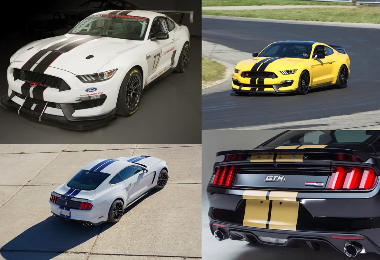 <b><a href="http://www.univision.com/noticias/ford">Ford</a></b> presentó recientemente el nuevo 
<b>Mustang Shelby FP350S</b>, con lo cual este modelo alcanza 
<b>cuatro versiones</b> en circulación en la actualidad. Los recorreremos en imágenes.