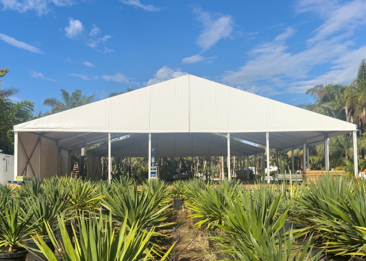 Esta sería la carpa en donde se llevaría a cabo la fiesta tras el enlace matrimonial.
