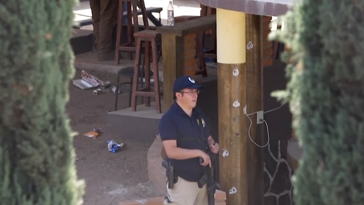 Lo impactos de bala en la zona 
<b>dan una idea del la intensa balacera que se desató.</b>