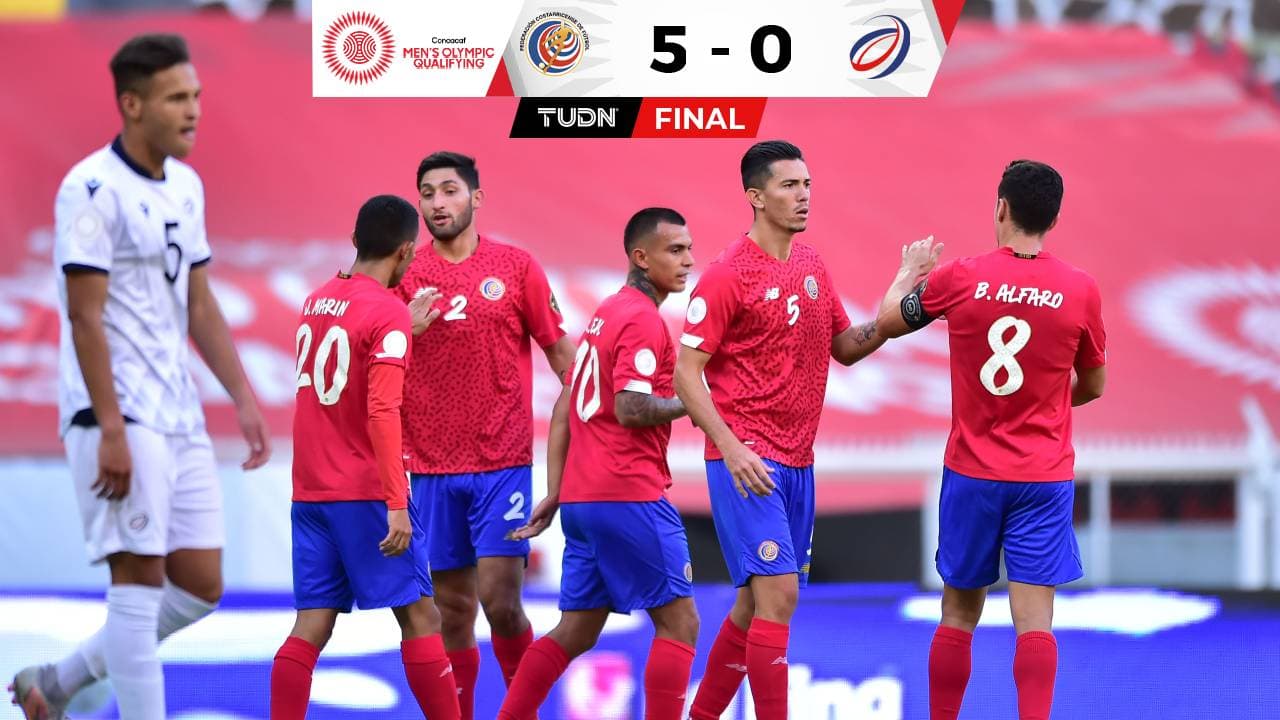 Costa Rica 5-0 República Dominicana: Resultado, goles y video
