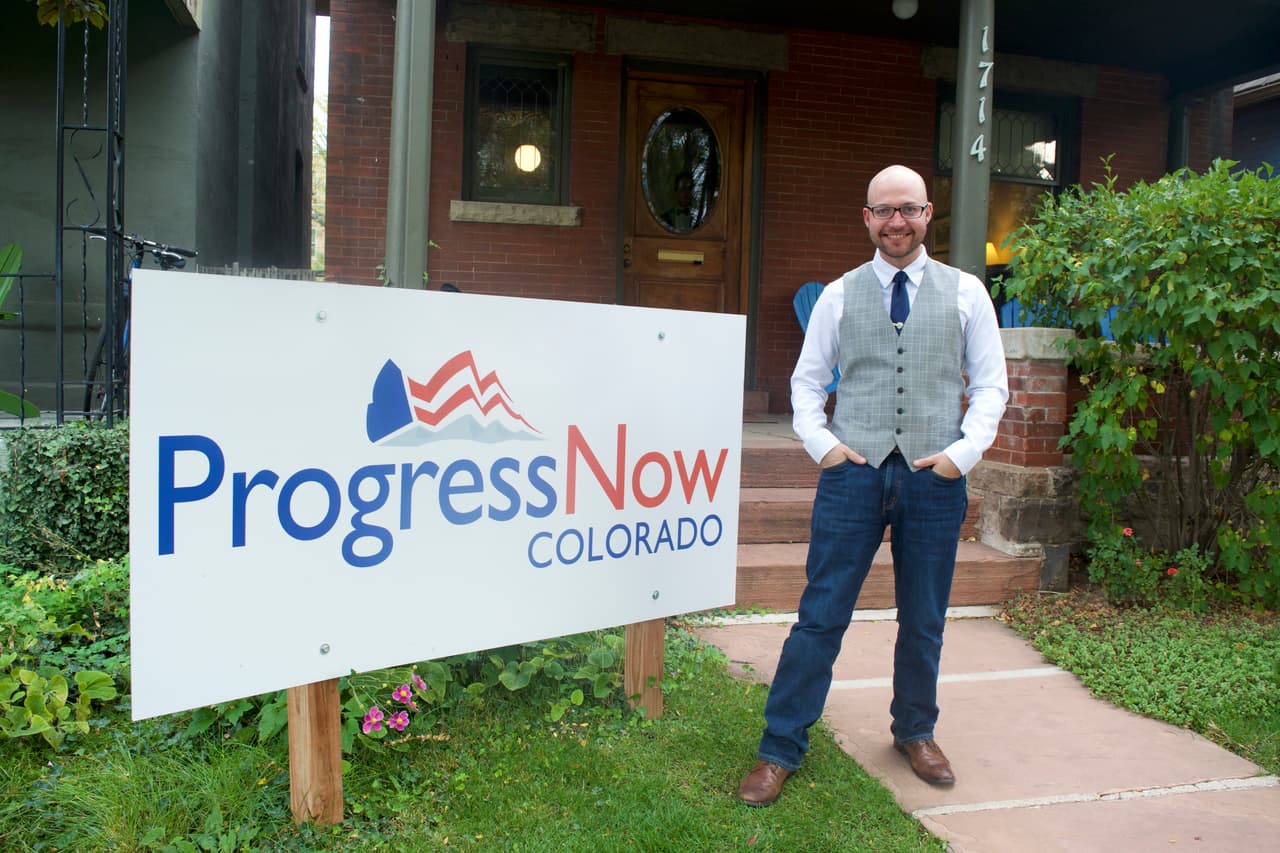 Ian Silverii, director ejecutivo de Progress Now Colorado, en sus oficinas en Denver el 5 de octubre de 2016