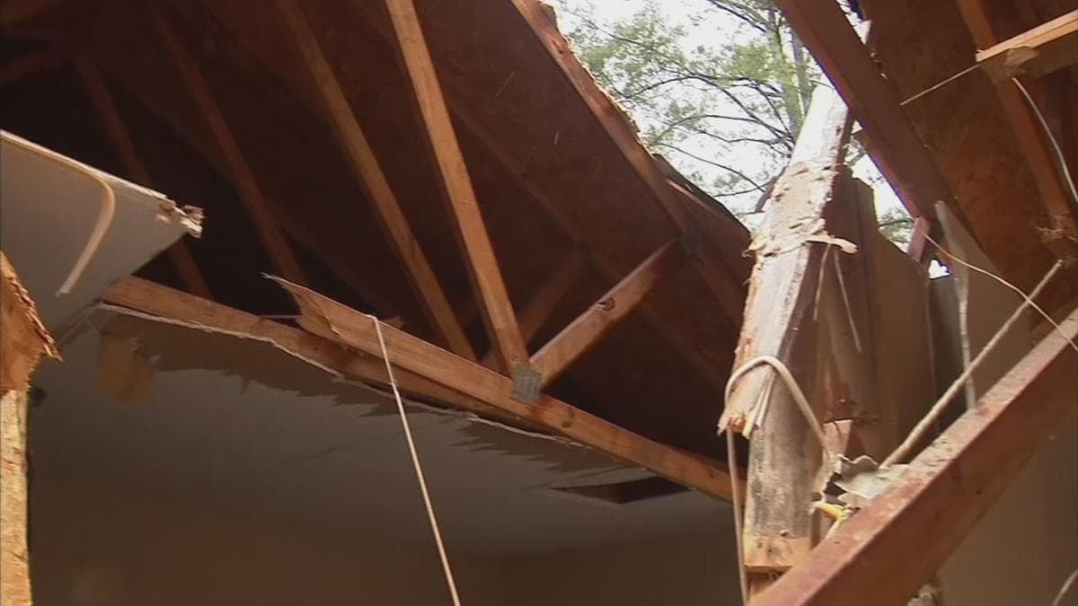 Daños causados por lluvias en el área metropolitana de Atlanta.