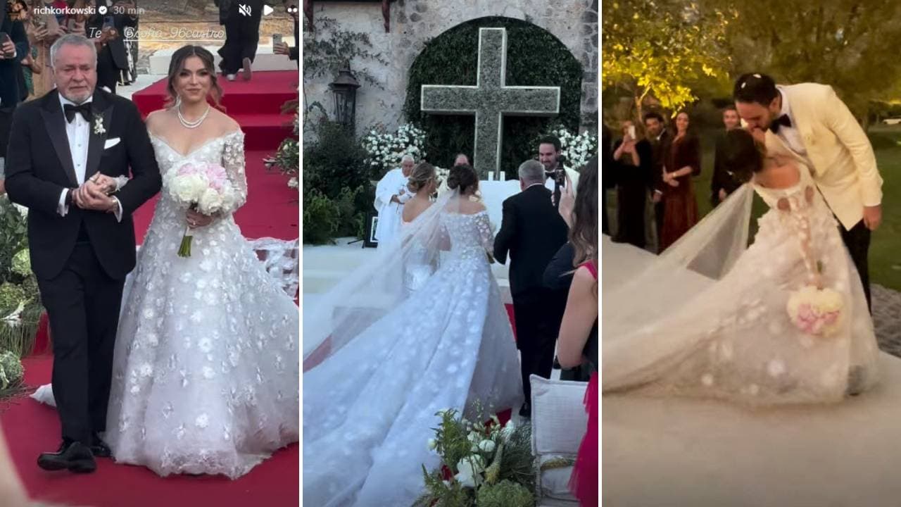 Sofía Castro y Pablo Bernot en su boda religiosa.